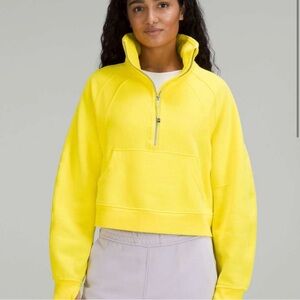 Bright Yellow Half-Zip Sweatshirt